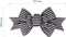 2 Pcs Christmas Burlap Bow Handmade Premade Bows for Wreaths Large Decorative Christmas Ornaments Tree Decorations Wrapping Bows Decor (Black White Stripe)